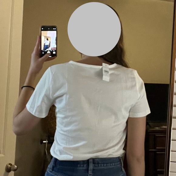 SOLD NWT Ann Taylor White Cotton Tee - Size small - Picture 7 of 8